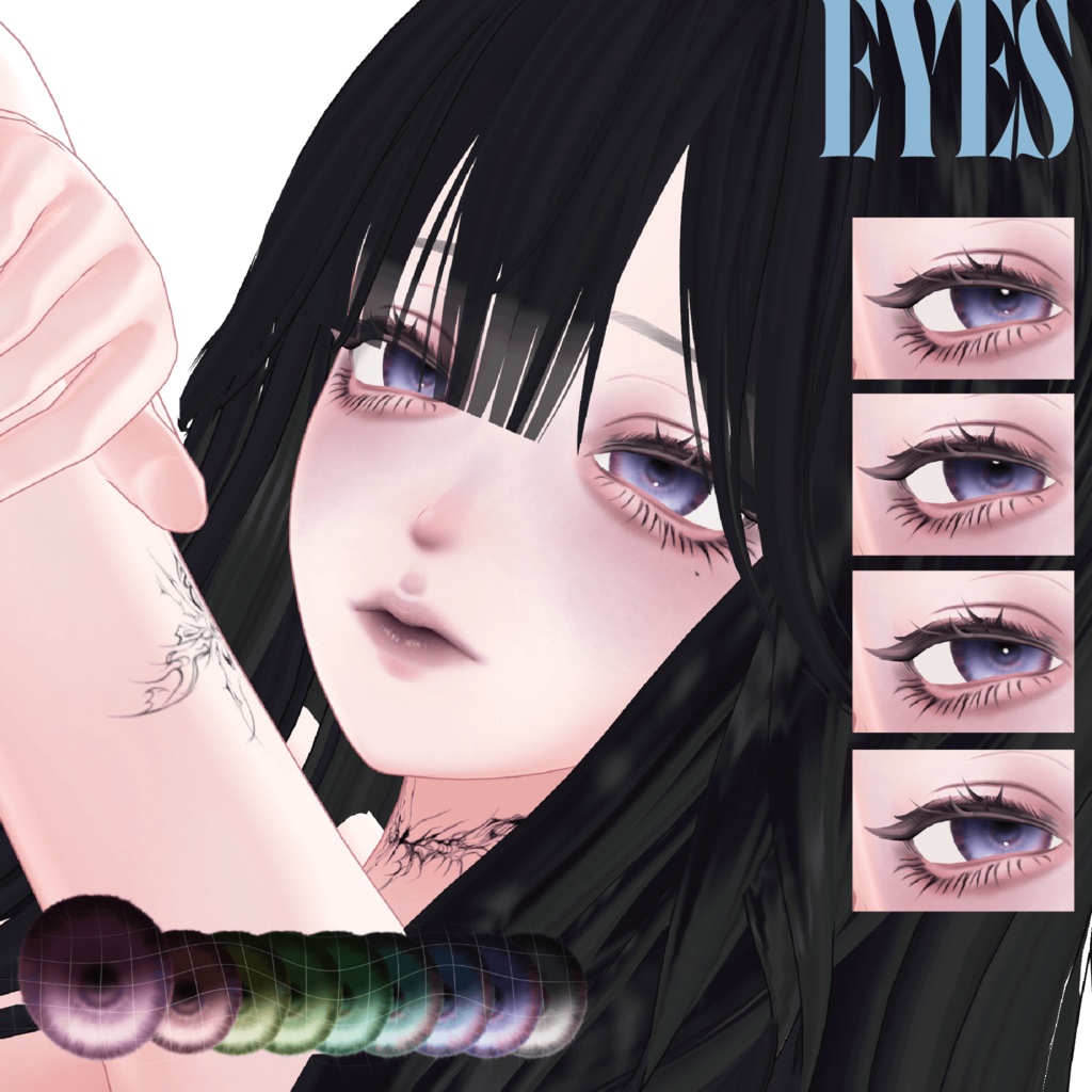 【海咲/Misaki専用】儚げダークドールmake up&eye+tatoo