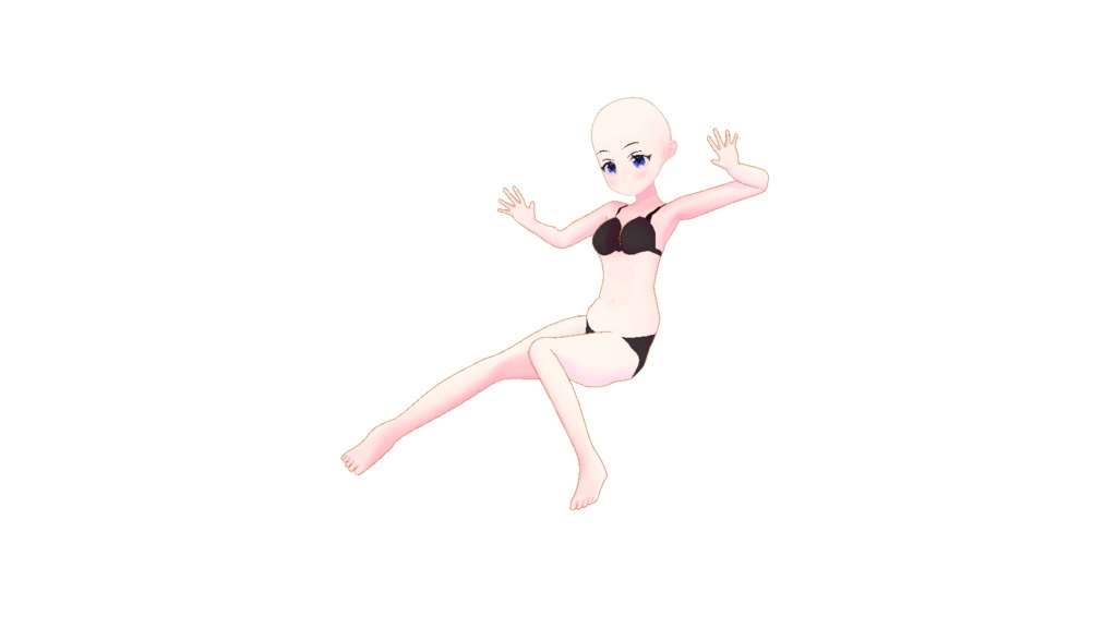 【無料】6頭身女の子素体(VRC/VRM想定リップシンク設定済)