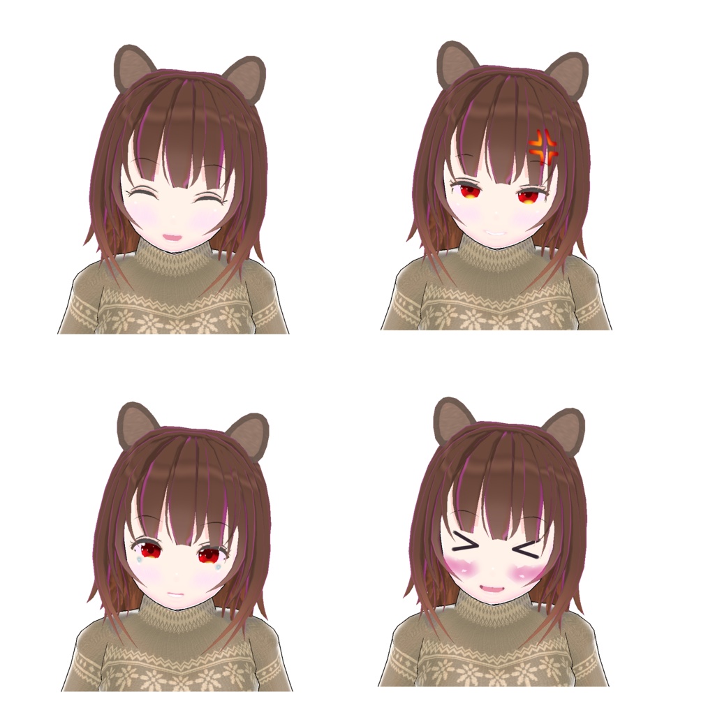 【VRM】オリジナル3Dモデル_たぬ子ちゃん