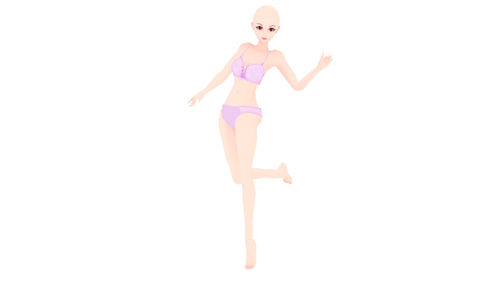 【無料】女性素体(VRChat/VRM想定リップシンク設定済)