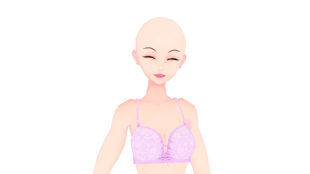 【無料】女性素体(VRChat/VRM想定リップシンク設定済)