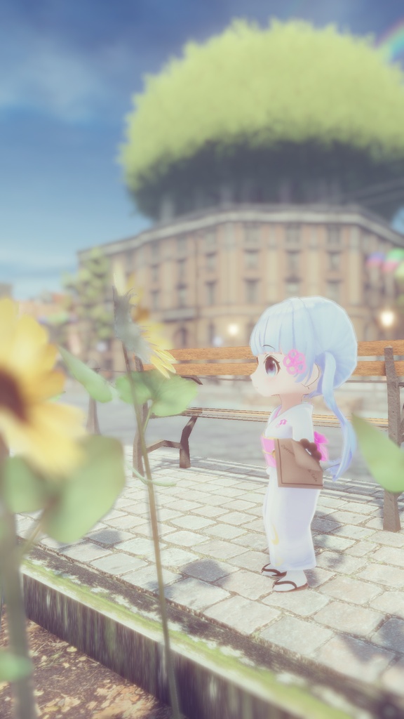 【VRM/VRChat想定アバター】デフォルメつくよみちゃん(秋庭たぬ式)