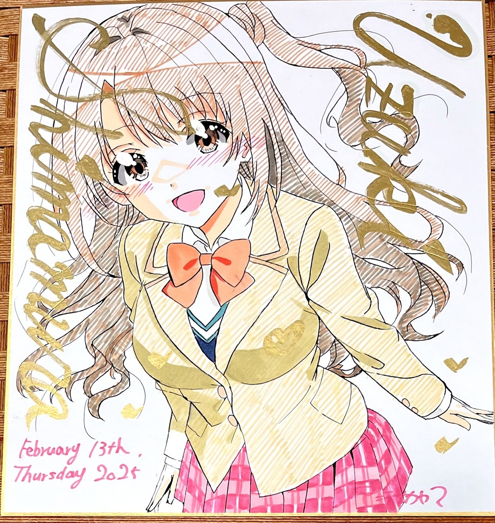 アイドルマスターシンデレラガールズ　島村卯月　色紙