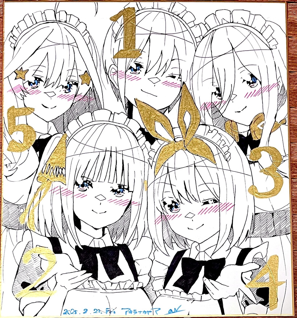 五等分の花嫁 中野姉妹 色紙 再販