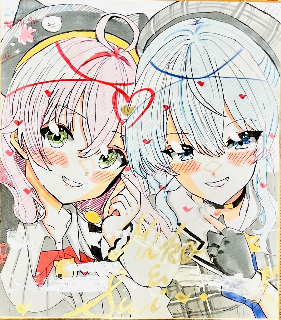 ホロライブ  星街すいせいとさくらみこ　色紙　再販