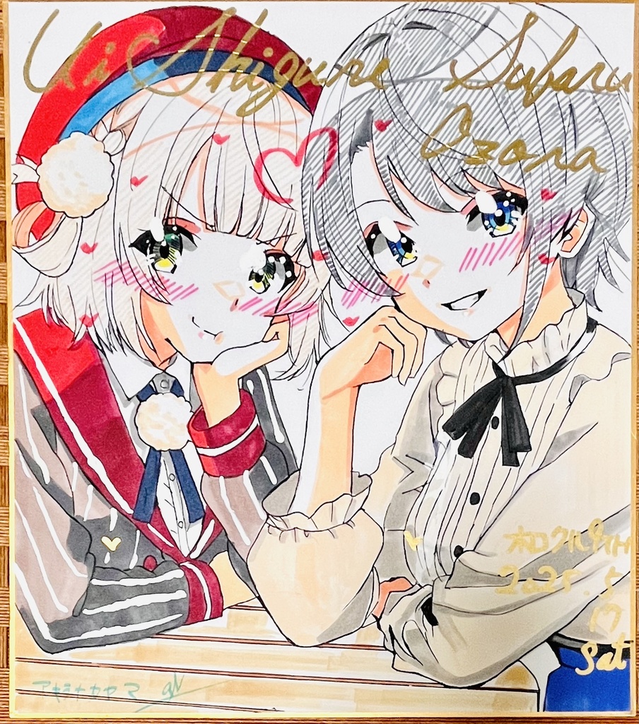 ホロライブ  ういママとスバル　色紙　イベント同時販売