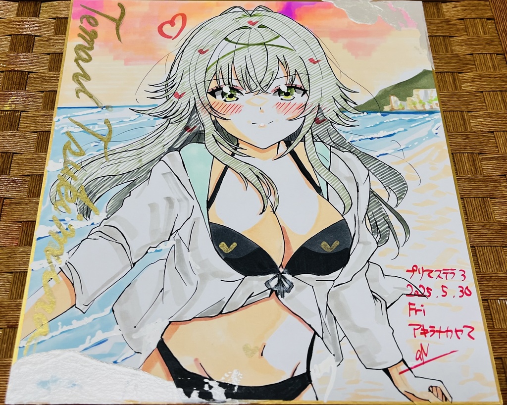 学園アイドルマスター 月村手毬 色紙 イベント同時販売