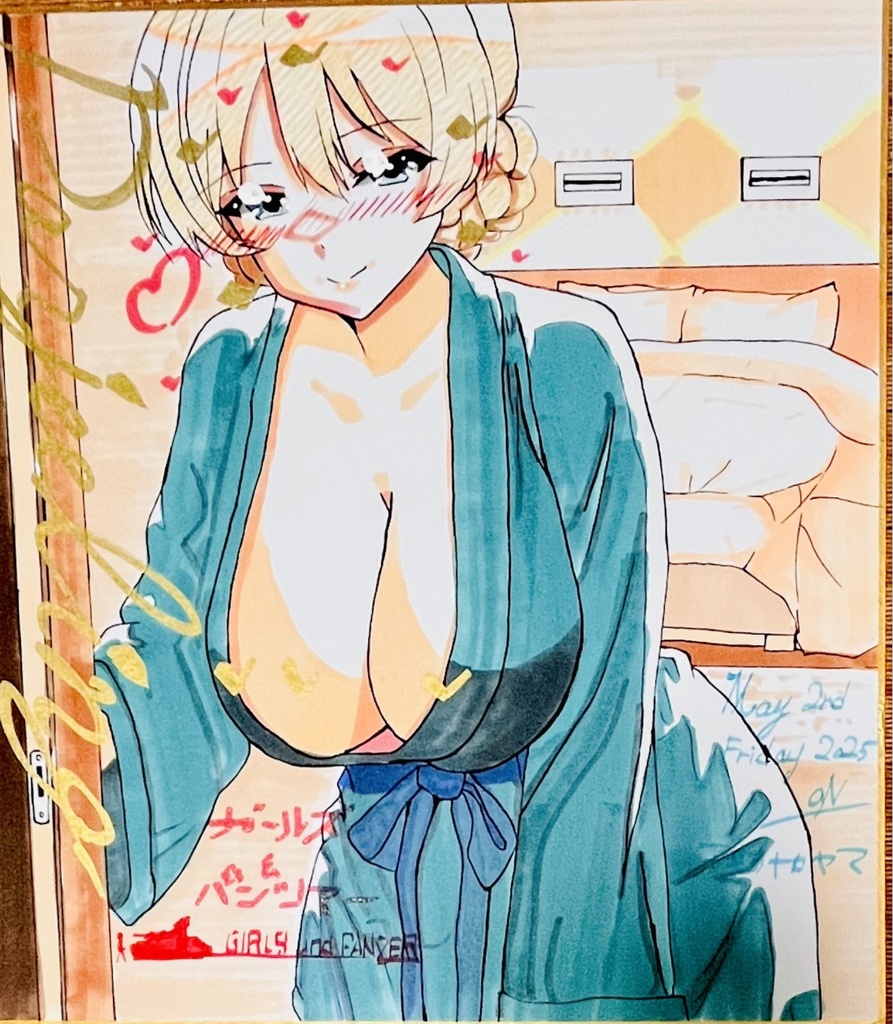 ガールズパンツァー　ダージリン　色紙　再販