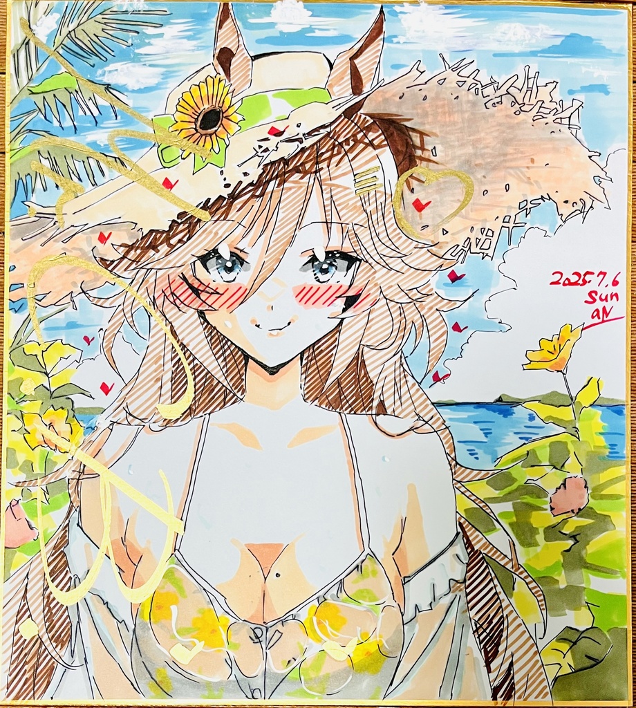 ウマ娘　ミスターシービー　色紙　完成