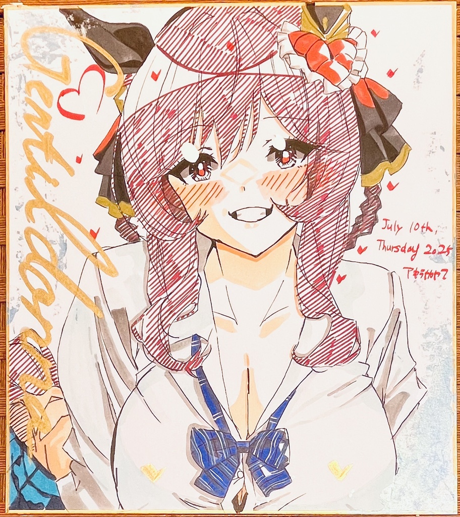 ウマ娘　だっちゅーのジェンティルドンナ　色紙　完成
