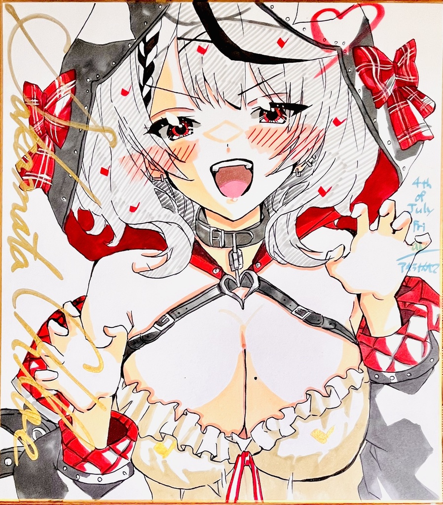 ホロライブ　沙花叉クロヱ　色紙　再販