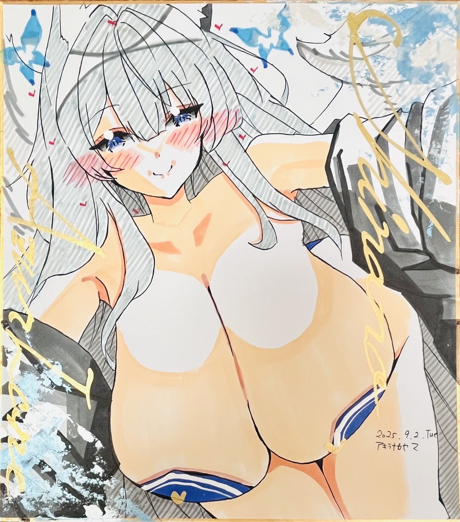 アズールレーン　信濃　色紙　完成