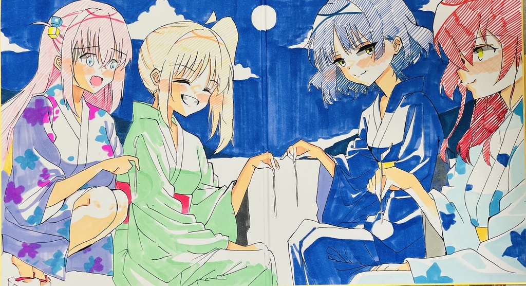 ぼっちざろっく 夏の最後の思い出を刻む結束バンド 見開き大色紙 完成