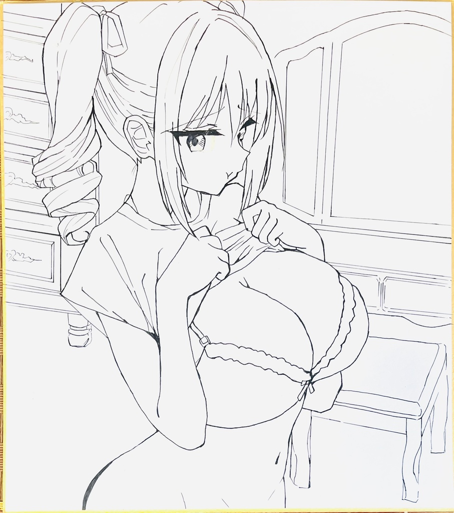 アイドルマスターシンデレラガールズ 恥じらい蘭子 色紙 完成