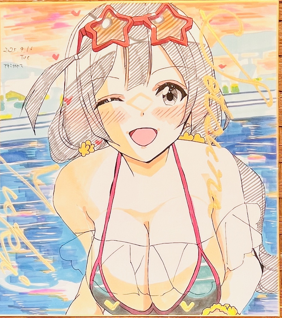 ラブライブ！　虹ヶ咲　優木せつ菜　色紙　イベント並行販売