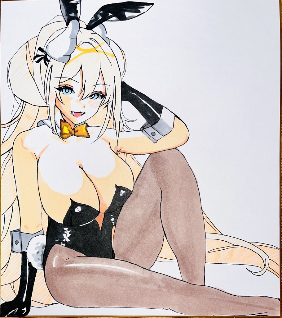 NIKKE  ラグジュアリーバニールピー　色紙　制作途中