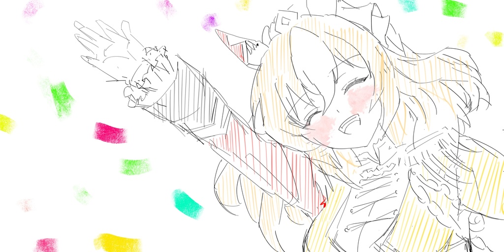 クリスマス企画　支援者様リクエスト　見開き色紙　※ご購入注意※