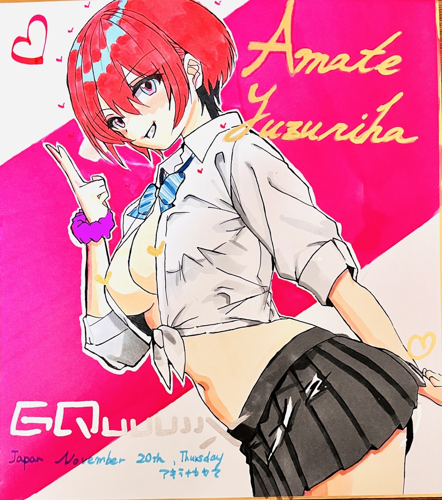 ジークアクス　ギャルピースマチュ　色紙　完成