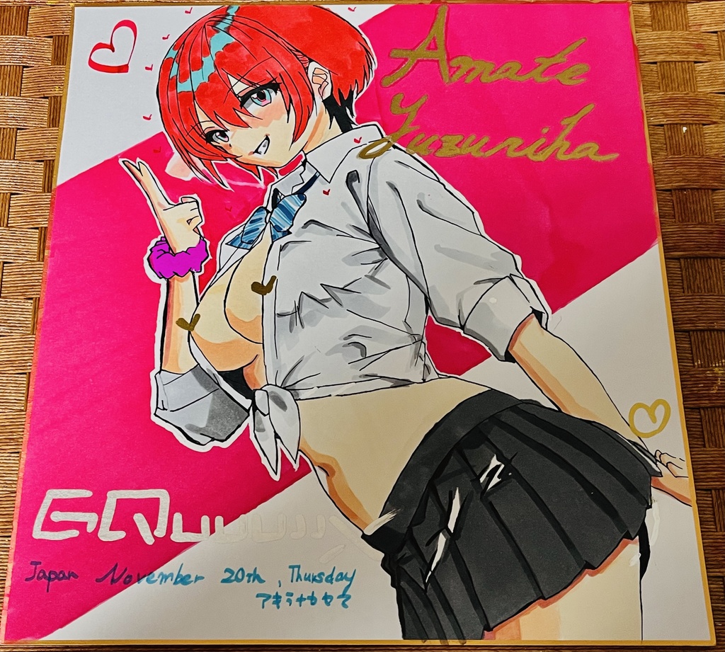 ジークアクス ギャルピースマチュ 色紙 完成