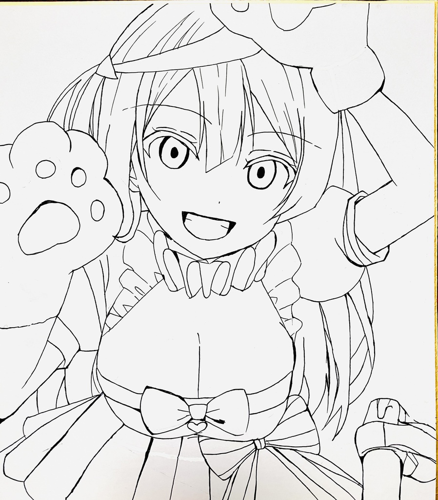 ラブライブ　虹ヶ咲　AZUNAせつ菜　色紙　制作途中