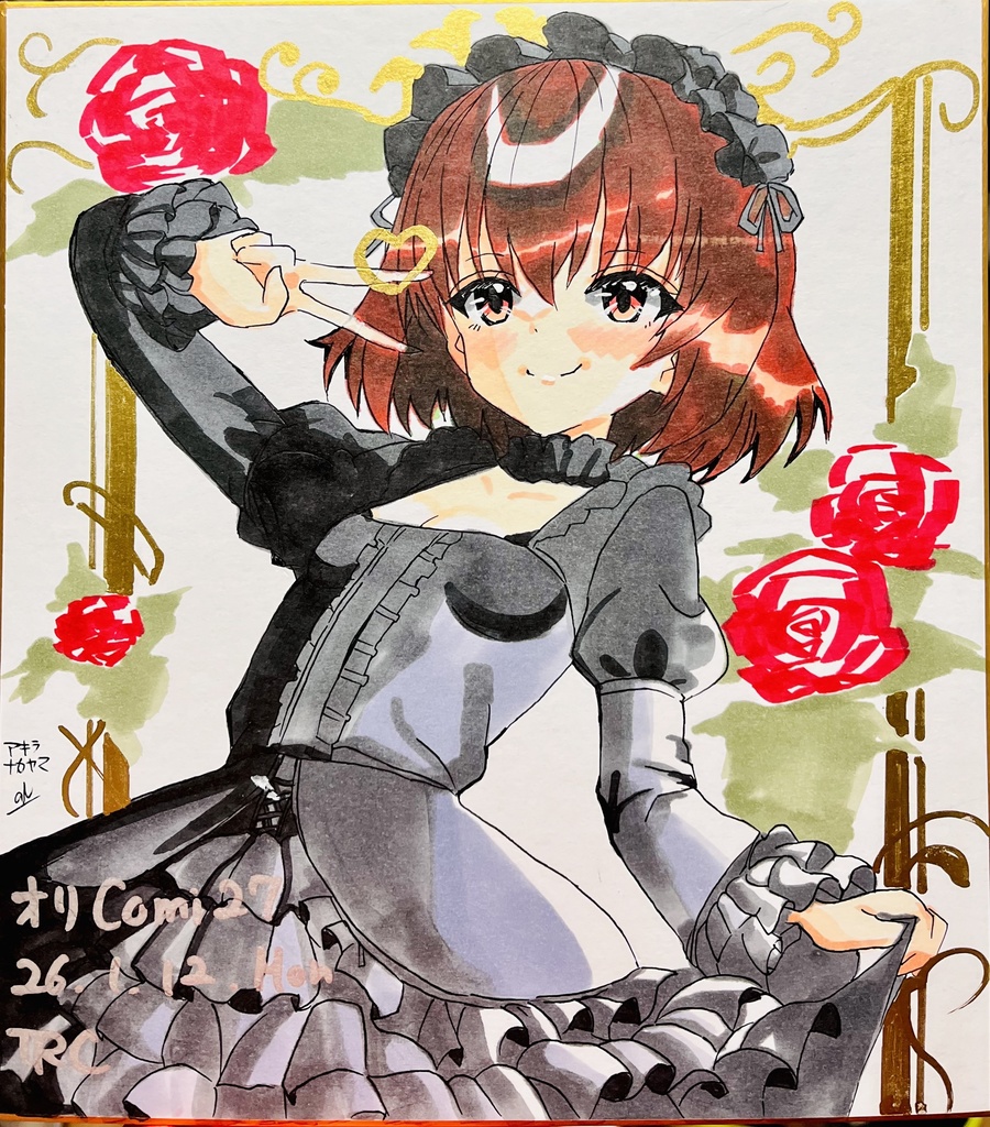 一次創作イベント同時販売　ロリータちゃん2号　色紙　再販