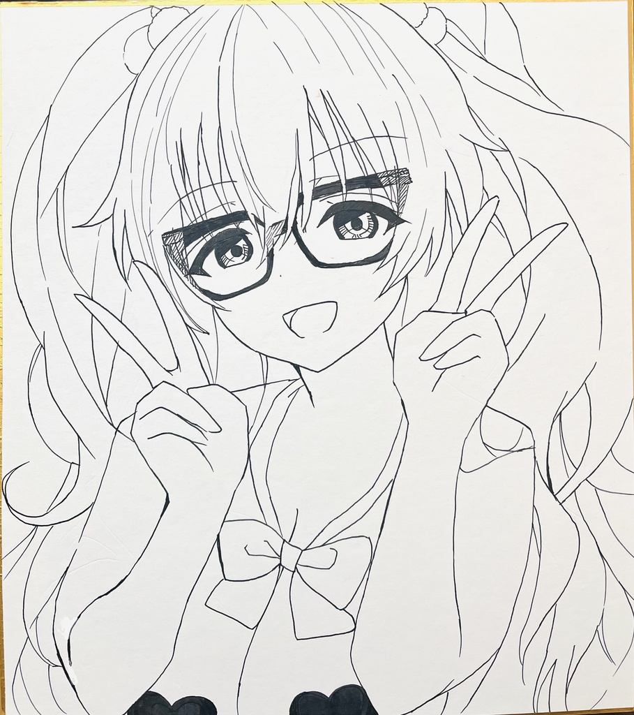 虹ヶ咲スクールアイドル同好会　近江彼方　色紙　イベント同時販売　制作途中