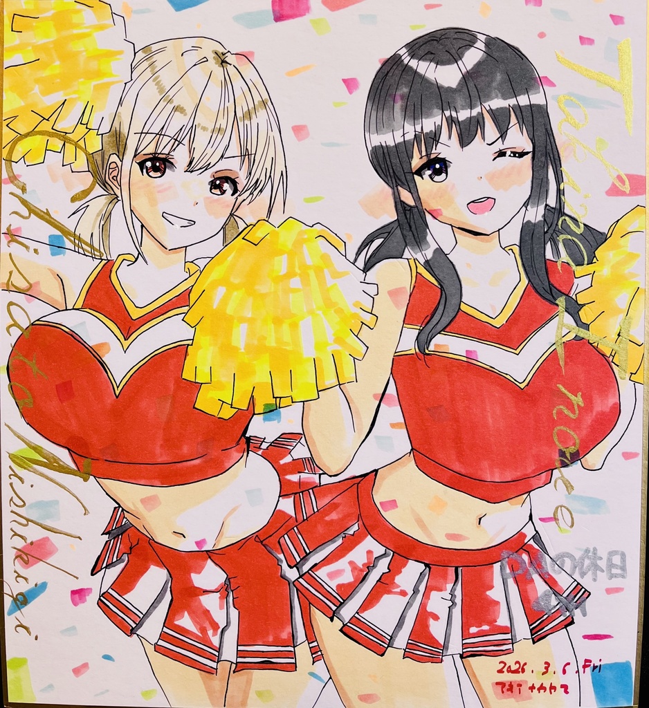 リコリスリコイル　チアガールちさたき　色紙　DAの休日同時販売