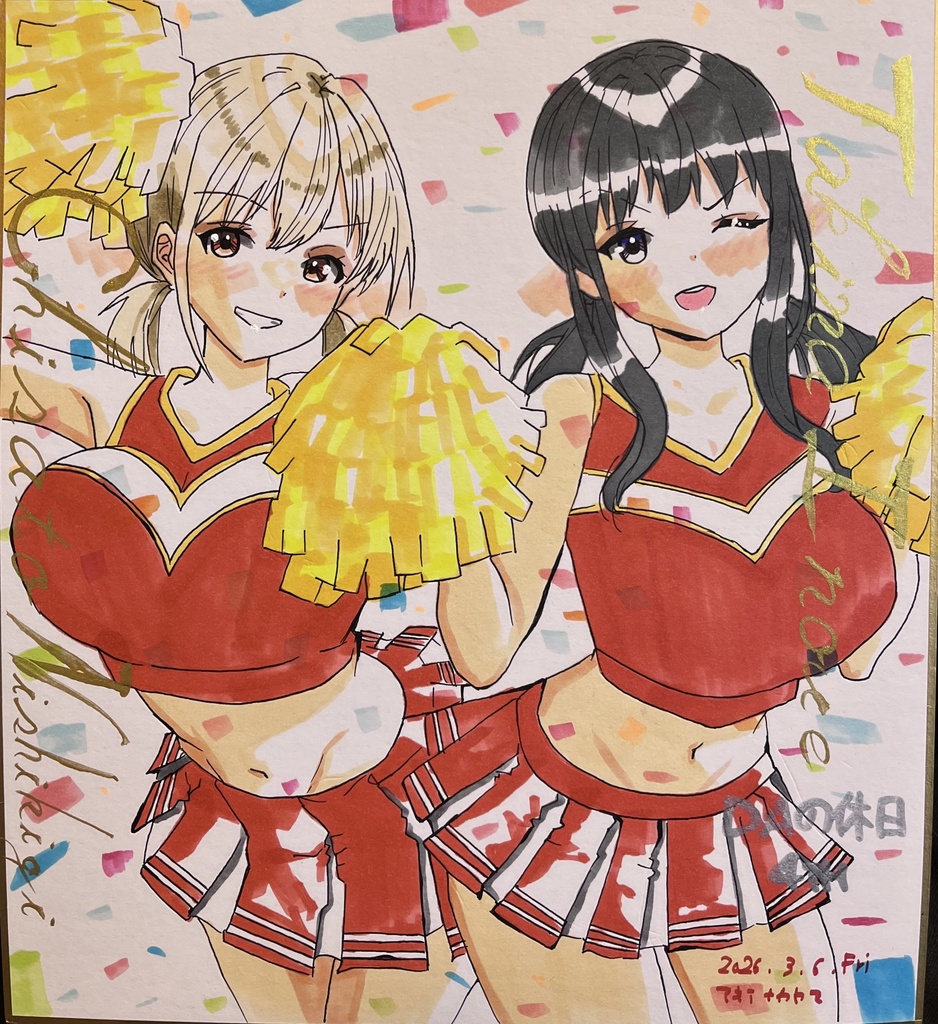 リコリスリコイル チアガールちさたき 色紙 DAの休日同時販売