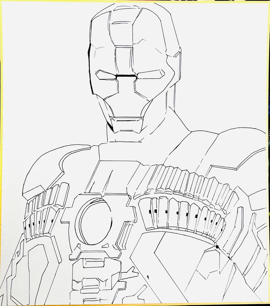 MARVEL IRONMAN Mk.5  -アイアンマンマーク5- 色紙　制作途中