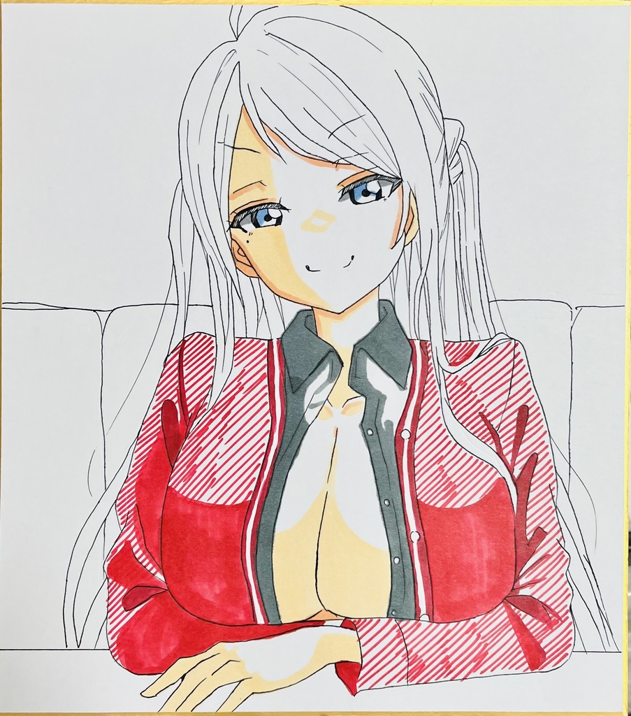 虹ヶ咲 ファミレスではしゃぐランジュ 色紙 完成