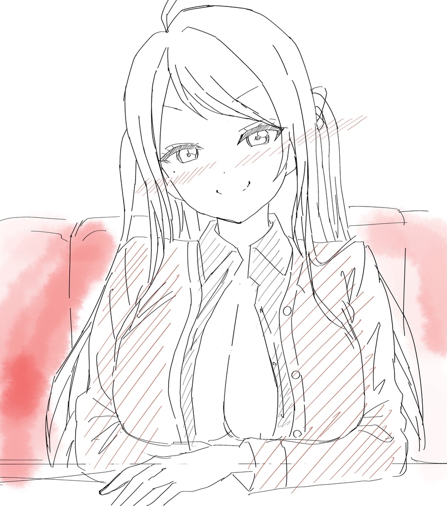 虹ヶ咲 ファミレスではしゃぐランジュ 色紙 完成