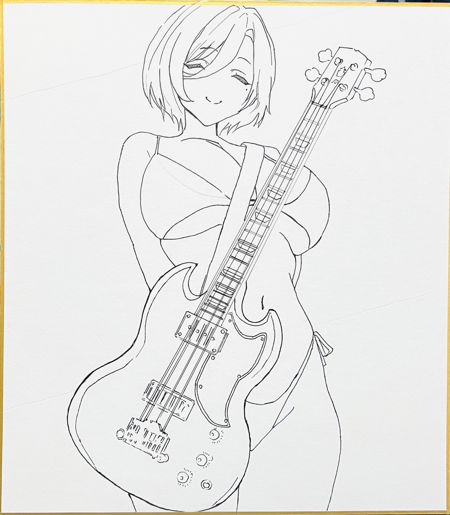 ガールズバンドクライ　水着ルパ　色紙　ラブフェス同時販売　制作途中