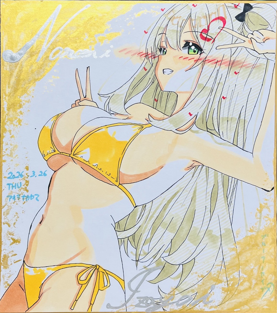 ブルーアーカイブ 水着ノノミ 色紙