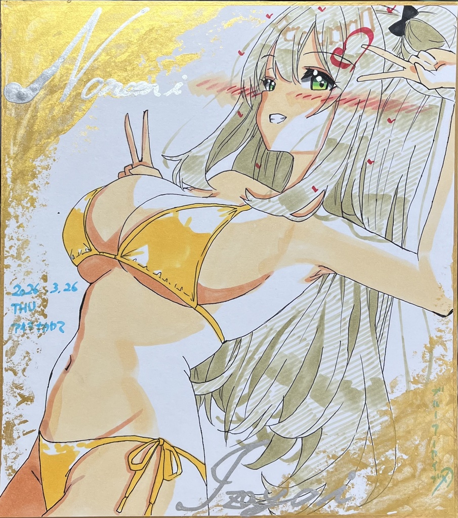 ブルーアーカイブ 水着ノノミ 色紙