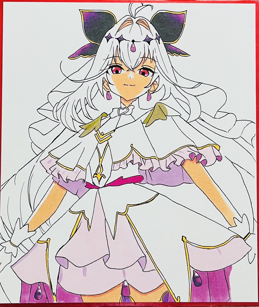 支援者様リクエスト　キュアアルカナ・シャドウちゃん　中色紙　制作中　※購入注意※