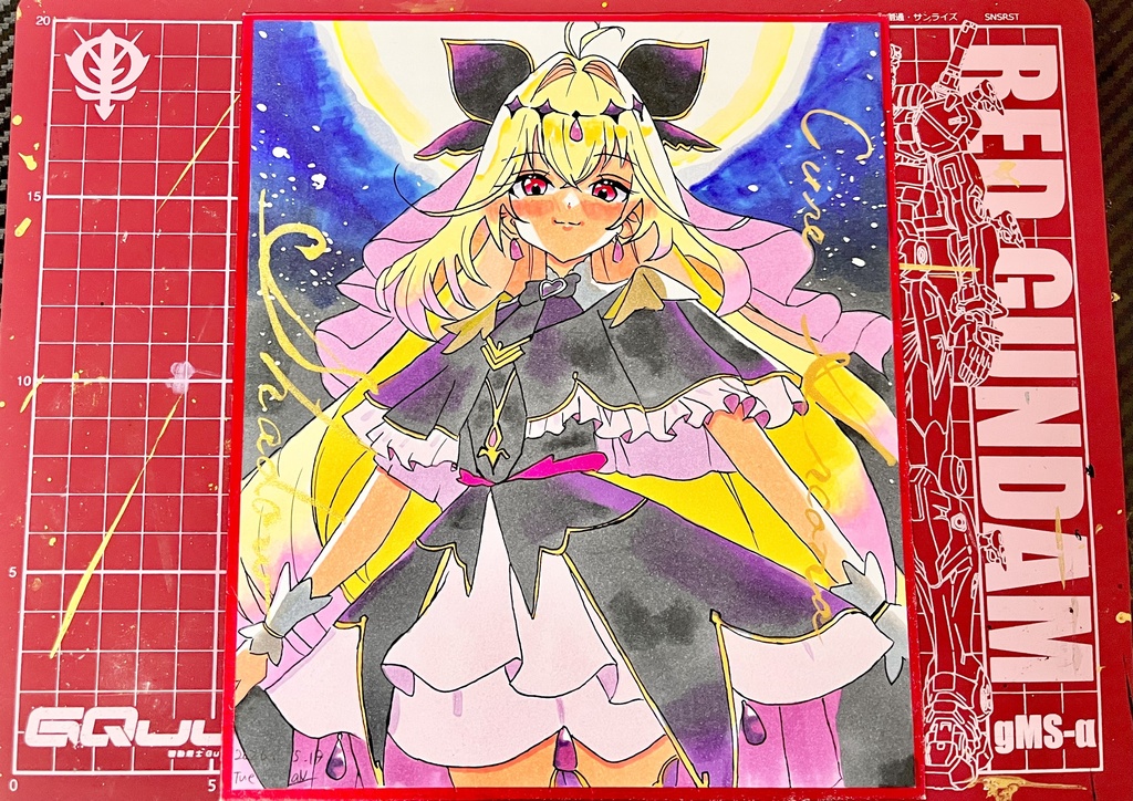 支援者様リクエスト　キュアアルカナ・シャドウちゃん　中色紙　完成　※購入注意※