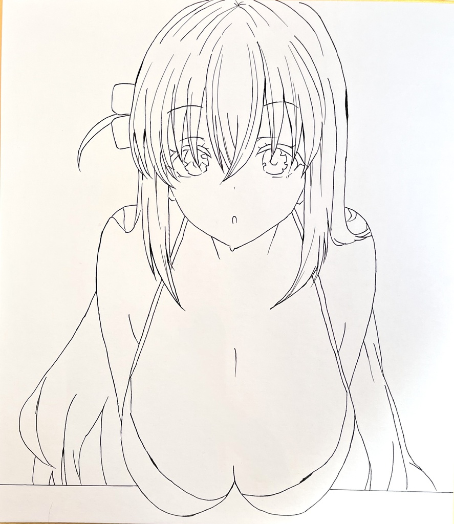 ぼっち・ざ・ろっく！　海から出てきたひとりちゃん　大色紙　イベント同時販売　制作途中