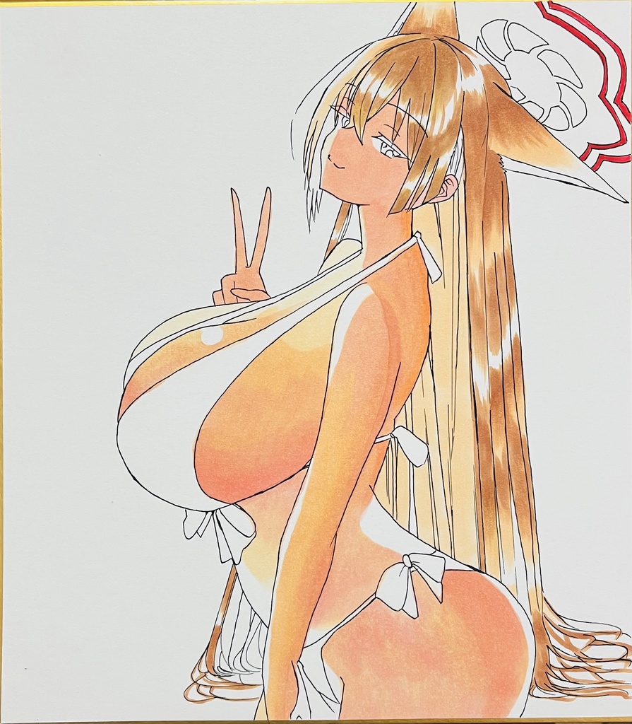 サンクリ同時販売色紙　制作途中ばかり　ブルーアーカイブ