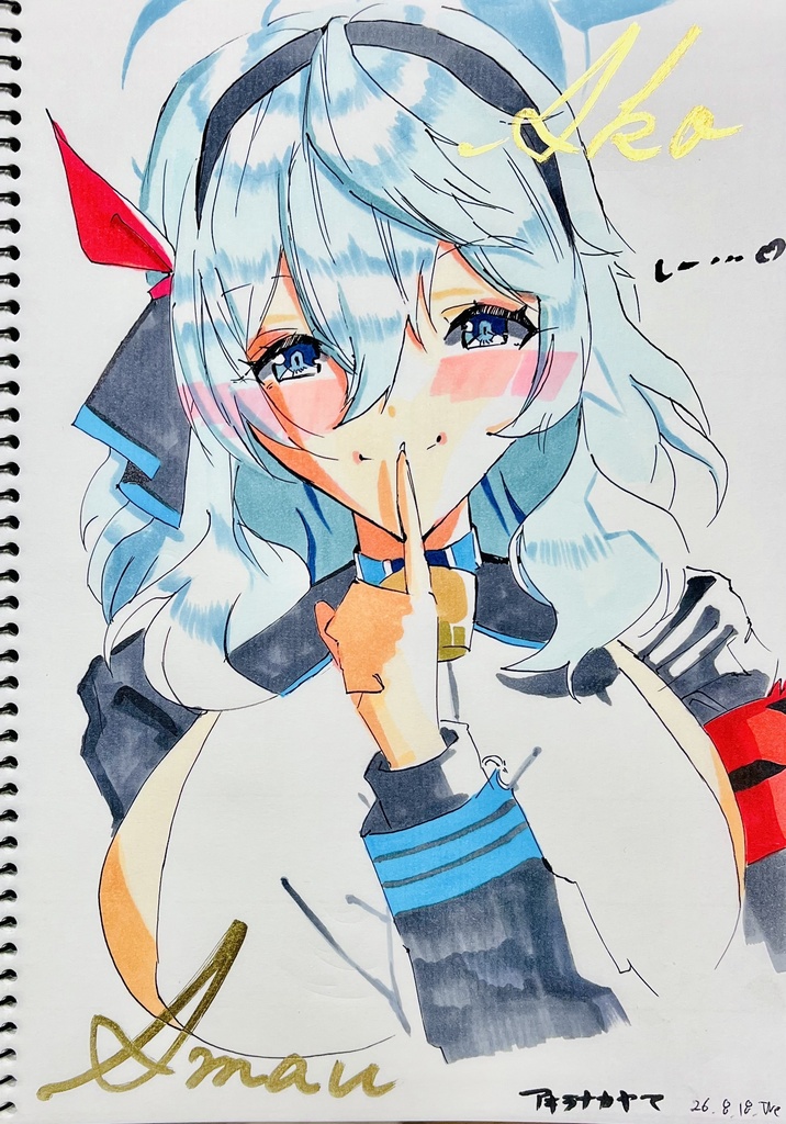 落書き一枚絵　天雨アコ　B5スケッチブック