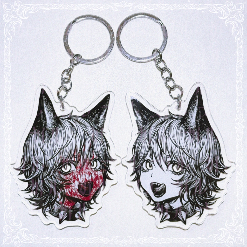 狼アクリルキーホルダー