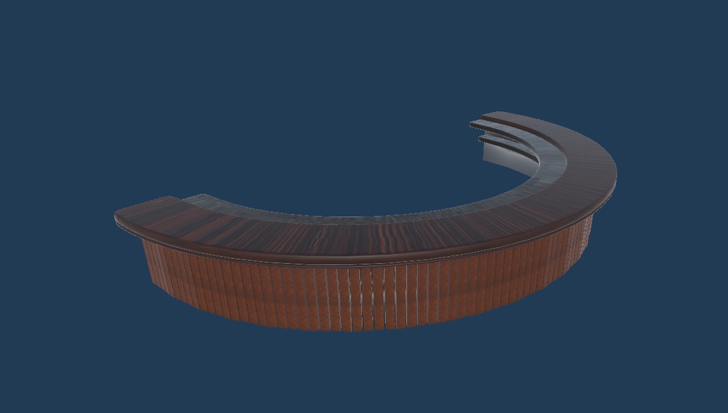 湾曲バーカウンター 【VRChat想定】