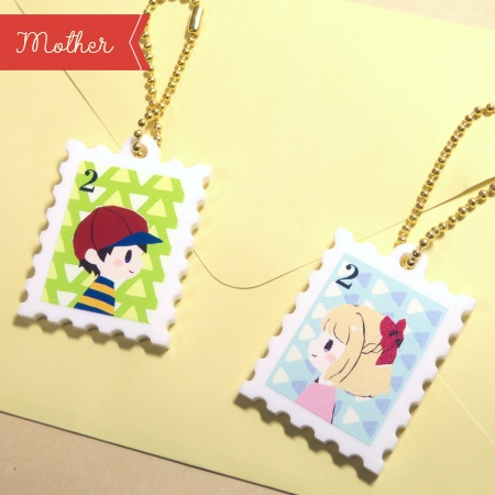 MOTHER2 切手風アクリルキーホルダー