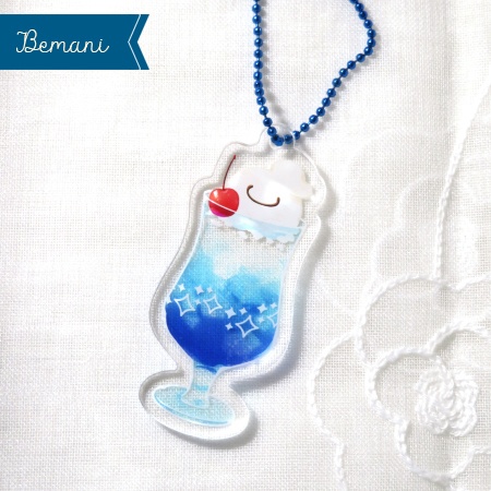 ハテナのクリームソーダ アクリルキーホルダー