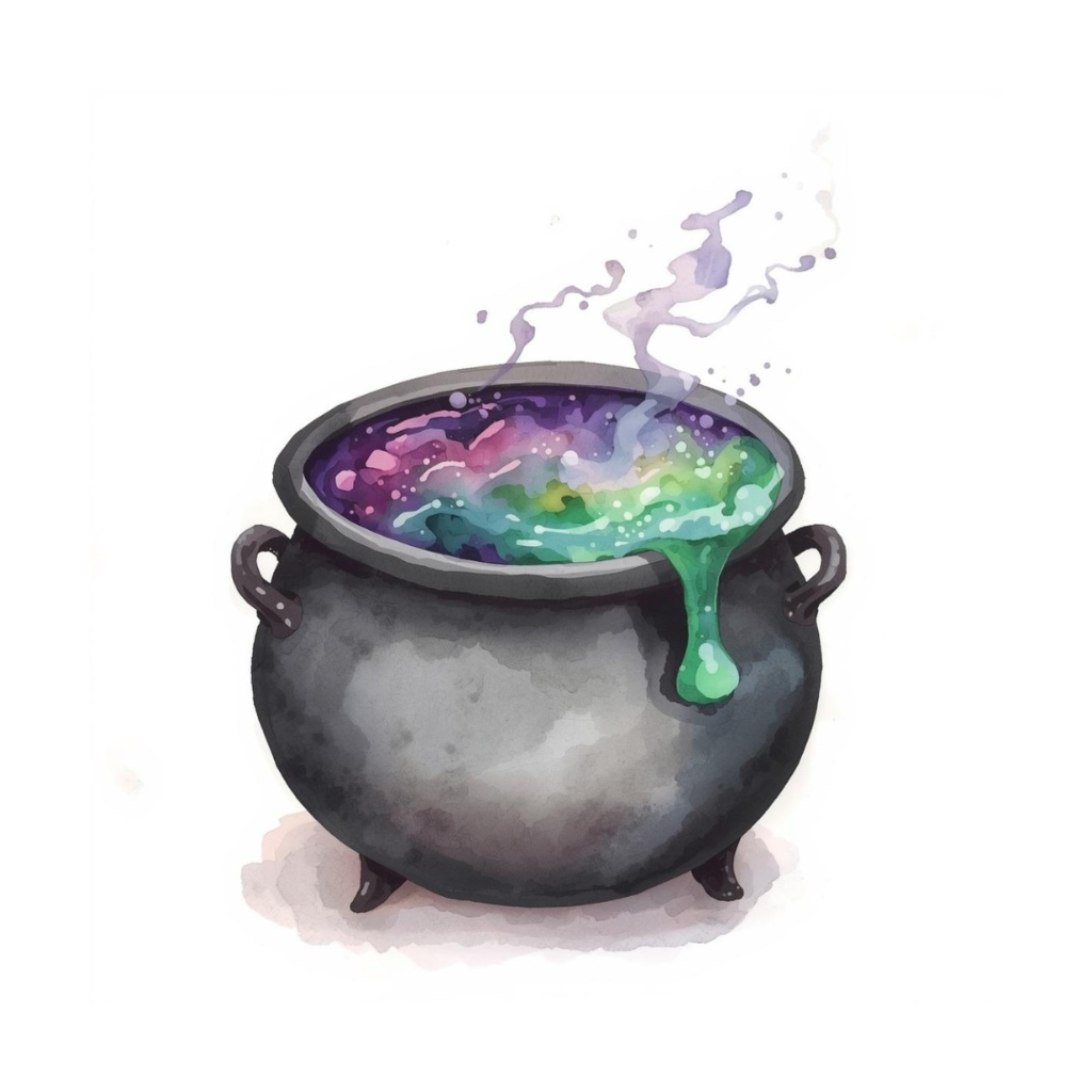 水彩風 可愛いハロウィン クリップアートセット(PNG)