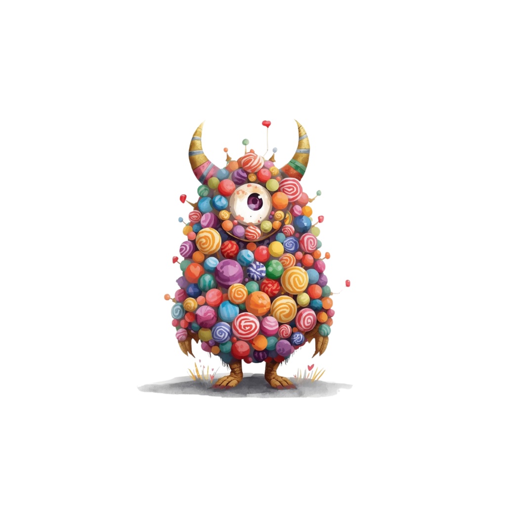 水彩風 可愛いハロウィン クリップアートセット(PNG)