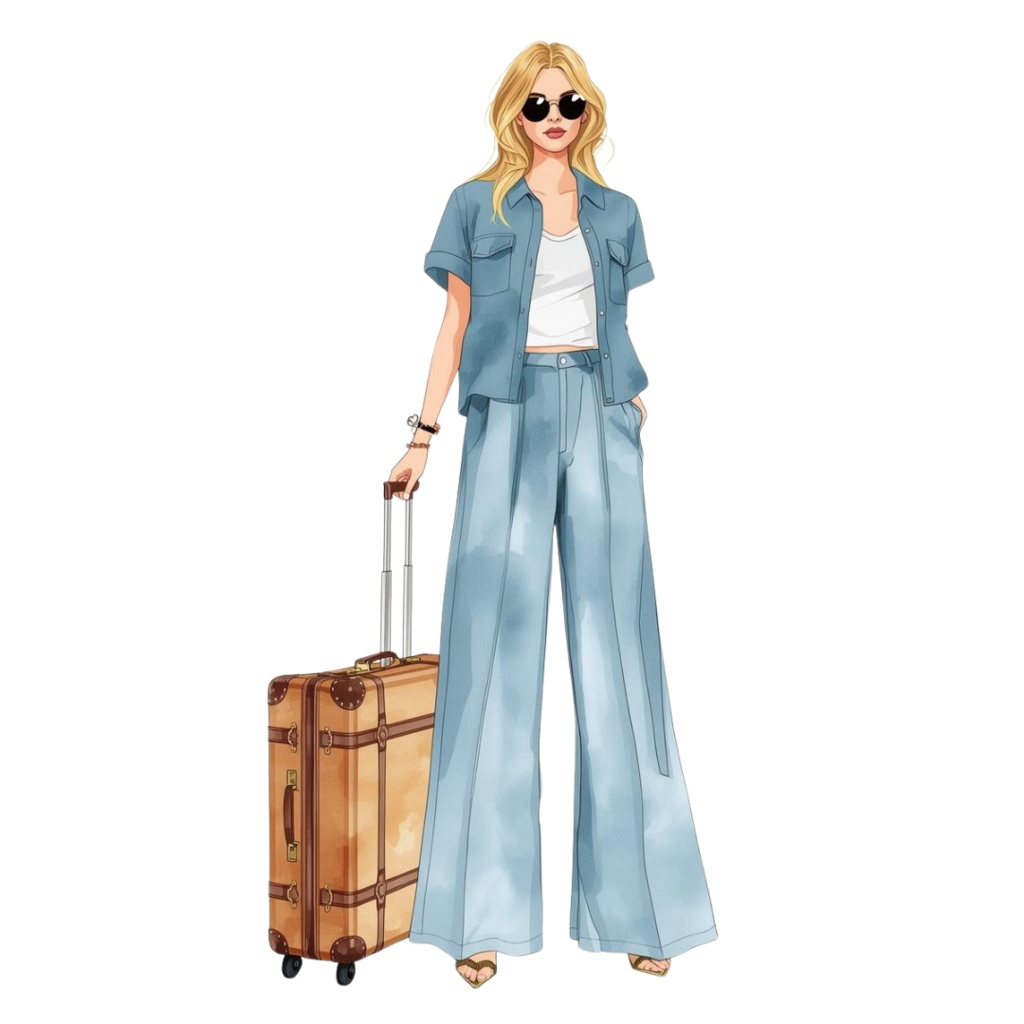 水彩×海外女優風の女性 クリップアート