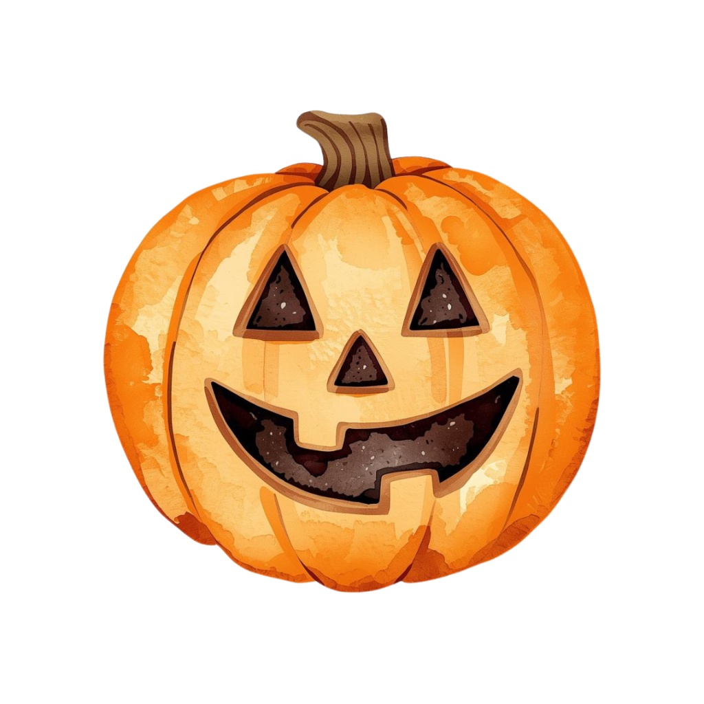 水彩×ポップなハロウィンキャンディクリップアート