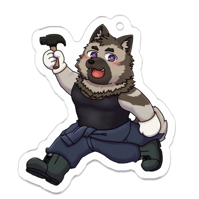 一緒に作業しようね作業着屋根裏ソウジアクリルキーホルダー!!!!!!!!!!!!!