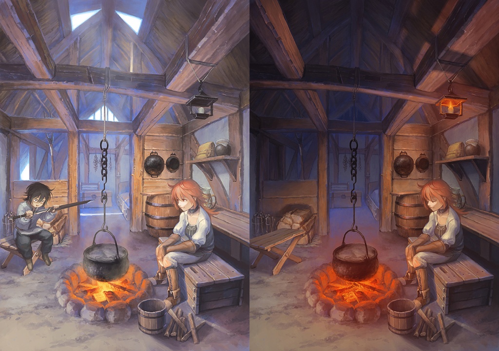 中世ヨーロッパの風景を描く 屋久木雄太作画パートの風景イラストPSD(ダウンロード販売)