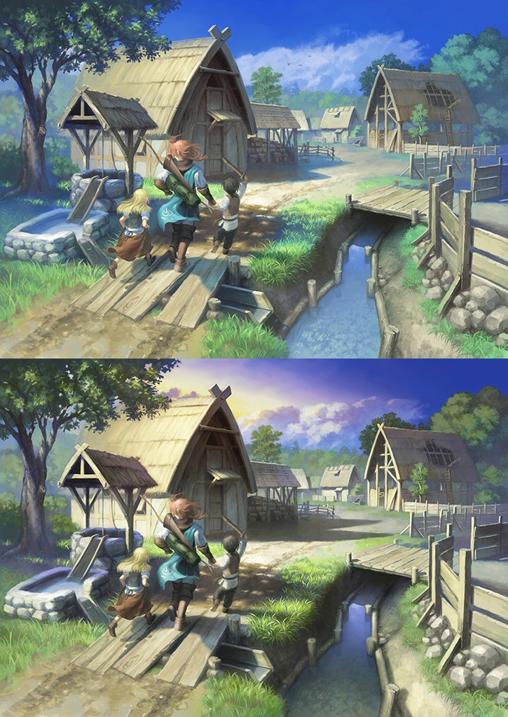 中世ヨーロッパの風景を描く 屋久木雄太作画パートの風景イラストPSD(ダウンロード販売)